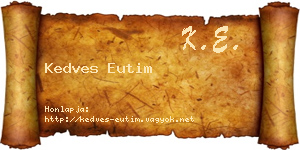 Kedves Eutim névjegykártya